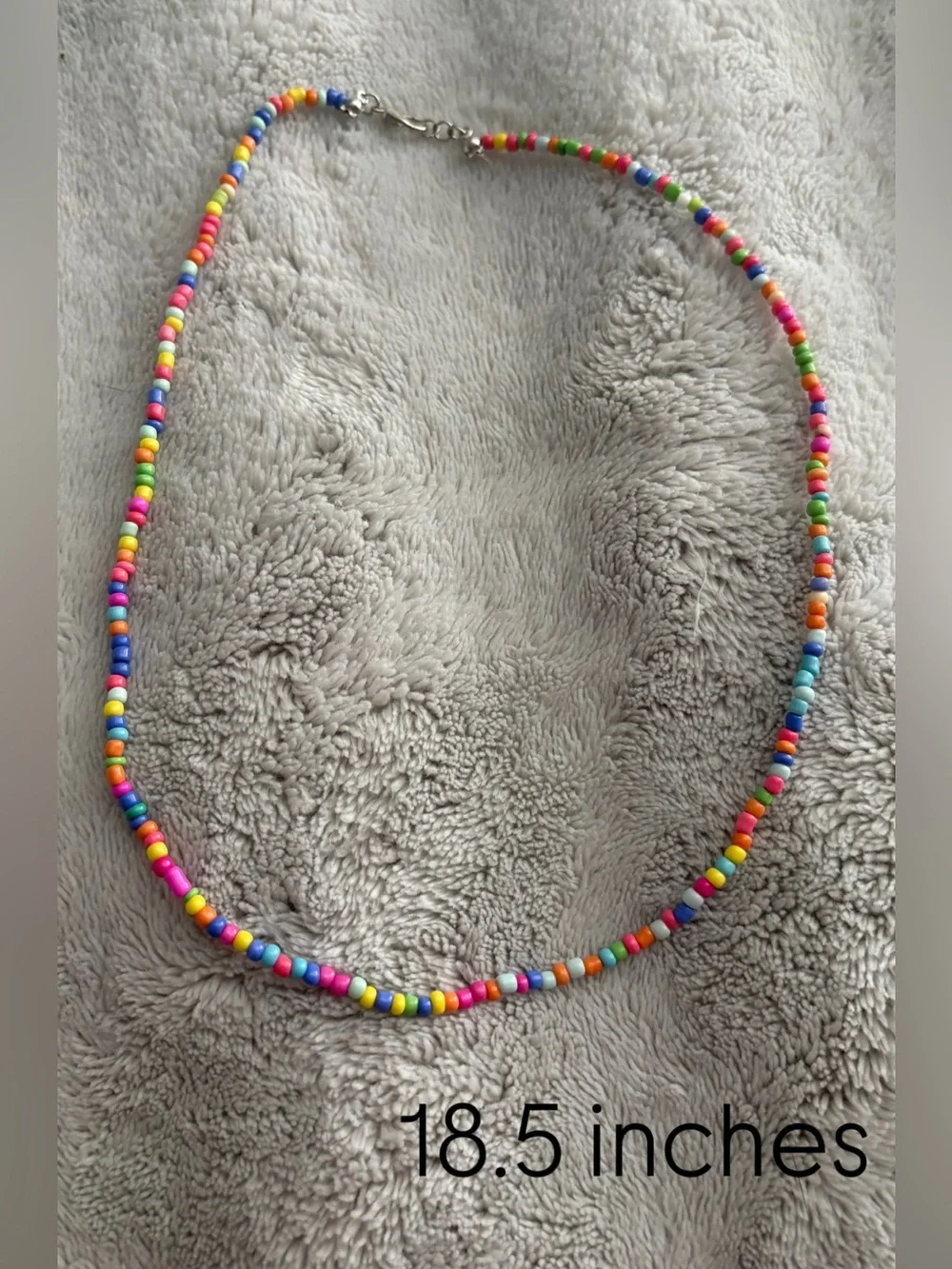 Multicolor Beaded Necklace - Bright Rainbow Beads